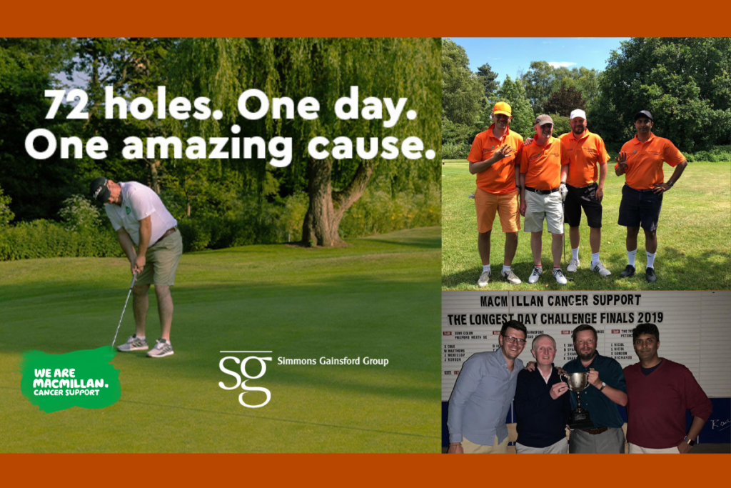 Simmons Gainsford teeing off again for Macmillan Cancer Support